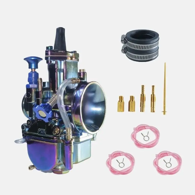 Universal Colorful electroplating Carburetor for Yamaha Banshee 350 Modified PWK24 26 28 30 32 34mm Koso Carburetor for Minimoto