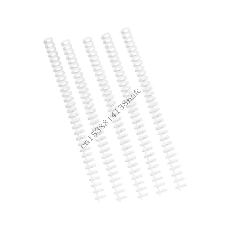 594F 5Pcs 12mm Plastic Binding Comb 30 Rings Binding Coil 30-Rings Binder Spine for Refillable Journal Planner Notebook