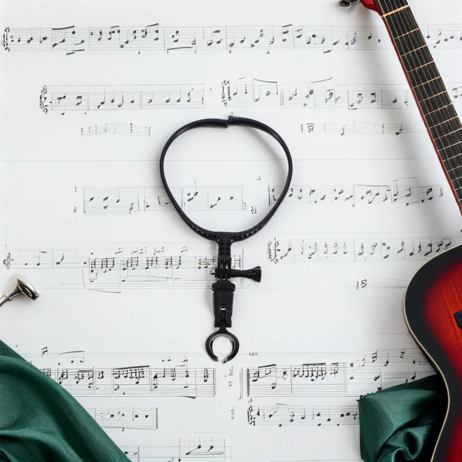 

Комплект из 2 регулируемых держателей для микрофона на шею, клипсы для микрофона hands-free для музыкантов, фокусников, ведущих, портативные, для выступлений и стриминга