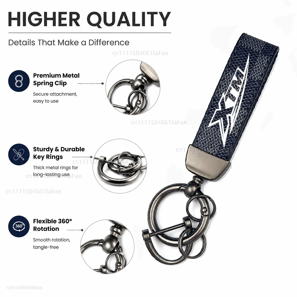 For Malaguti XTM 2008-2024 Motorcycle Keychain Leather Key Ring Custom Logo Gift for Rider Men Women Accessories view 3