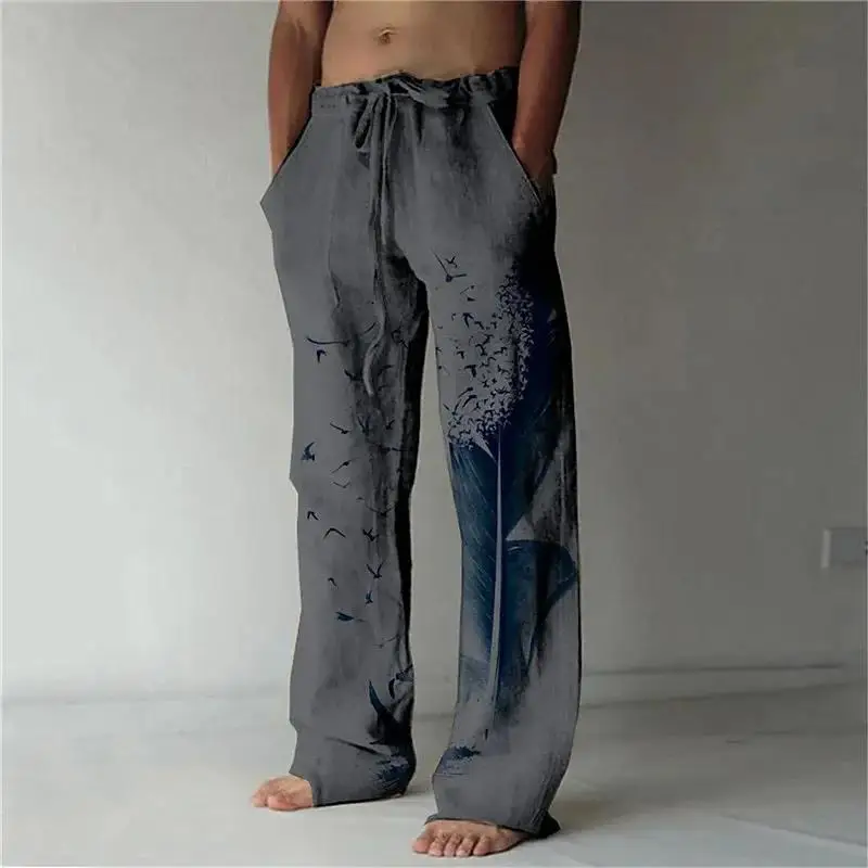 2026 Cross-Border Sommerhose Strandhose mit Kordelzug und elastischem Bund, 3D-gedrucktes Hawaii-Muster, bedruckte Herrenhose – Detail 7