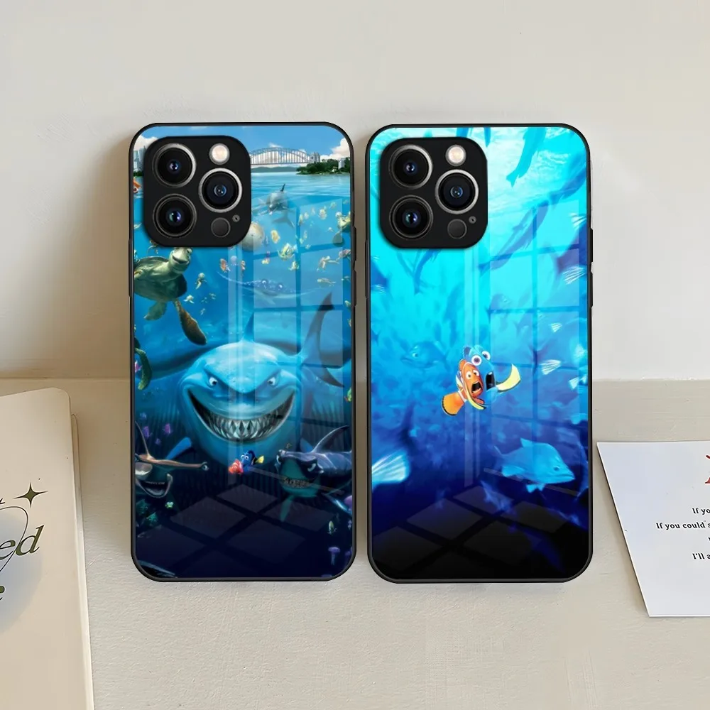 Disney Finding Nemo Phone Case Tempered Glass For IPhone 15 13 14 12 11 Pro XS Max Plus Mini X XR 8 7 6s SE2020 Cover