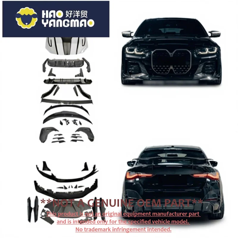 Suitable for MAISALUN I4 Electric Car Body Kit Dry Carbon Fiber Hood Spoiler Front Lip Rear Diffuser New Unpainted Screw-On High