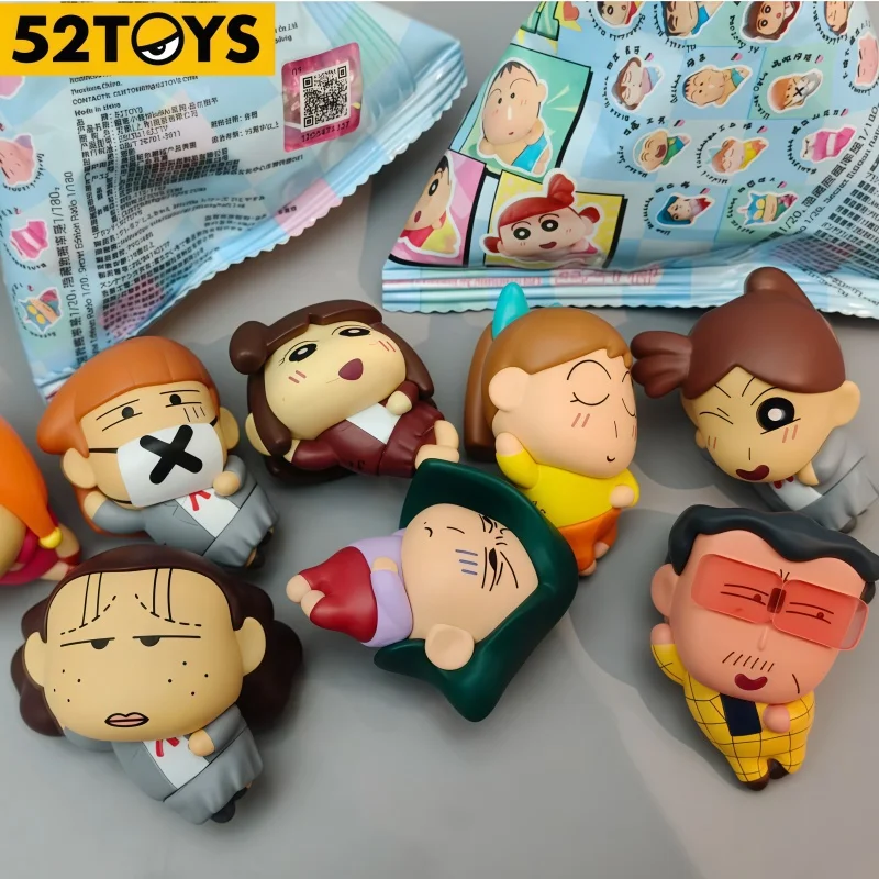 

Crayon Shin-Chan Minime Lie Flat Freely Series Blind Box Kawaii Anime Action Figure 52toys Surprise Mystery Dolls Trendy Gift