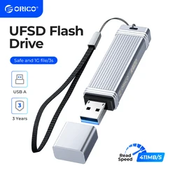 ORICO UFSD Metal Flash USB 3.0 Flash Drive 405MB/S 512GB 256GB 128GB 64GB USB Stick Type C Pendrives Memory Stick U Disk