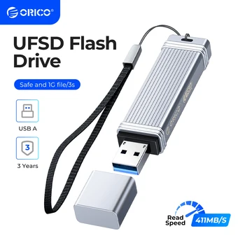 Orico ufsd metal flash usb 3.0 unidade flash 405 mb/s 512gb 256gb 128gb 64gb usb vara tipo c pendrives memória vara u disco