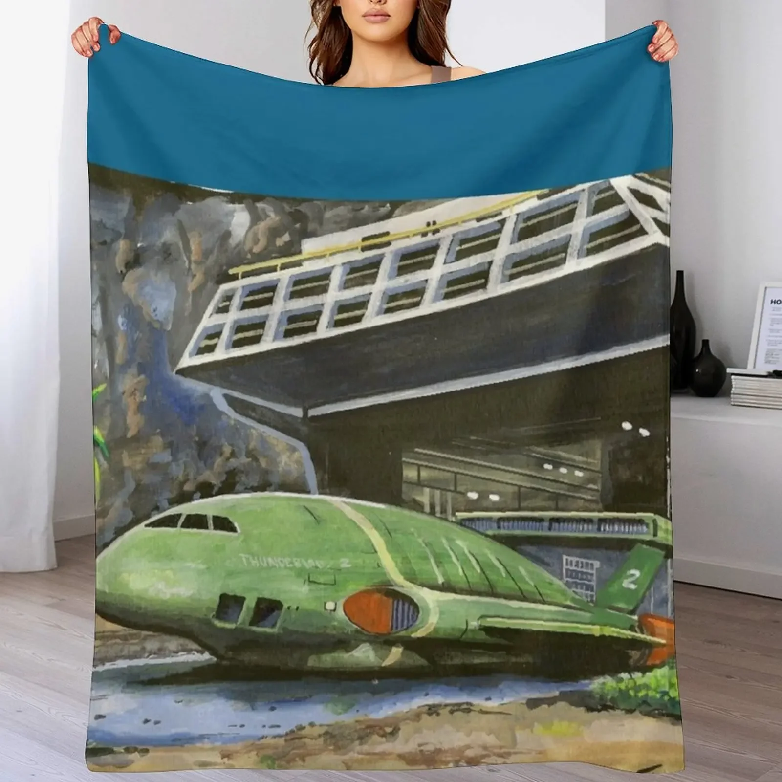 

Thunderbird 2 from Thunderbirds Throw Blanket Reusable Durable Soft Blanket for All Seasons