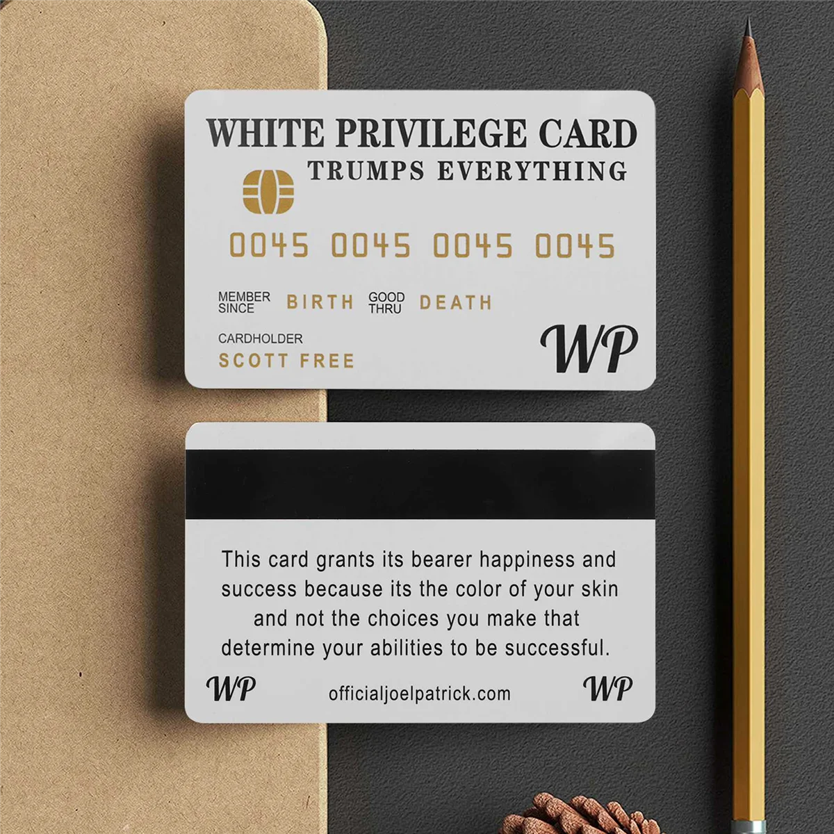 B59A 10 PCS White Privilege Card Trumps Everything Credit Card Sets, Wallet Insert Card Romantic Card Business Gifts