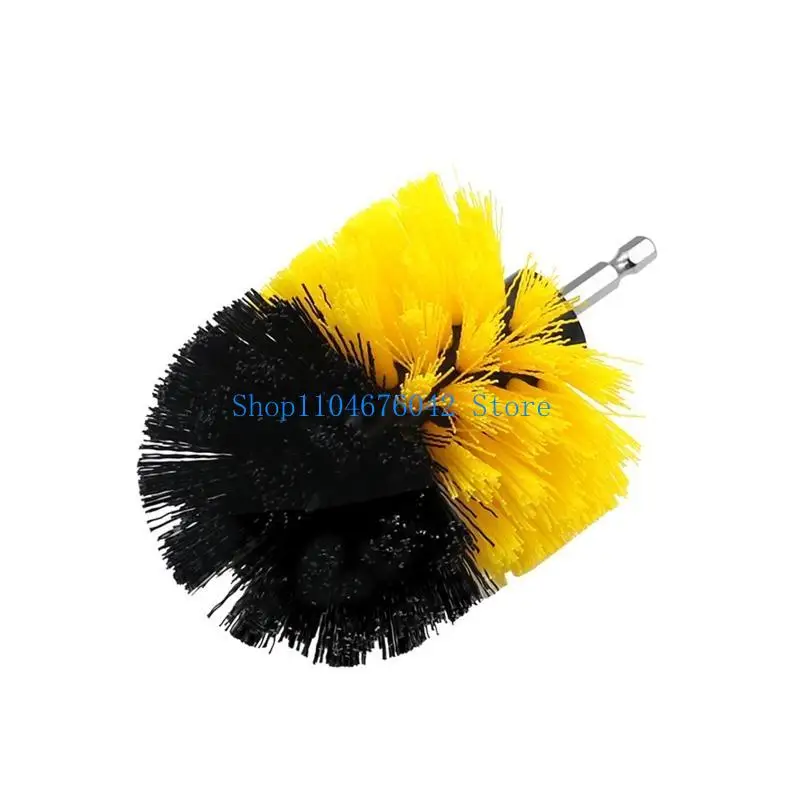 

652F Electric Drill Brush Set Auto Tires Cleaning Tool Bathroom Kitchen Round Plastic Scrubber Brushes for Grout Carpet Floor