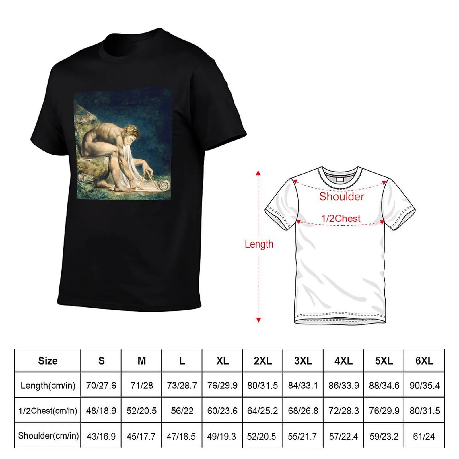 William Blake Newton T-Shirt plus size tops animal prinfor boys sweat mens graphic t-shirts pack