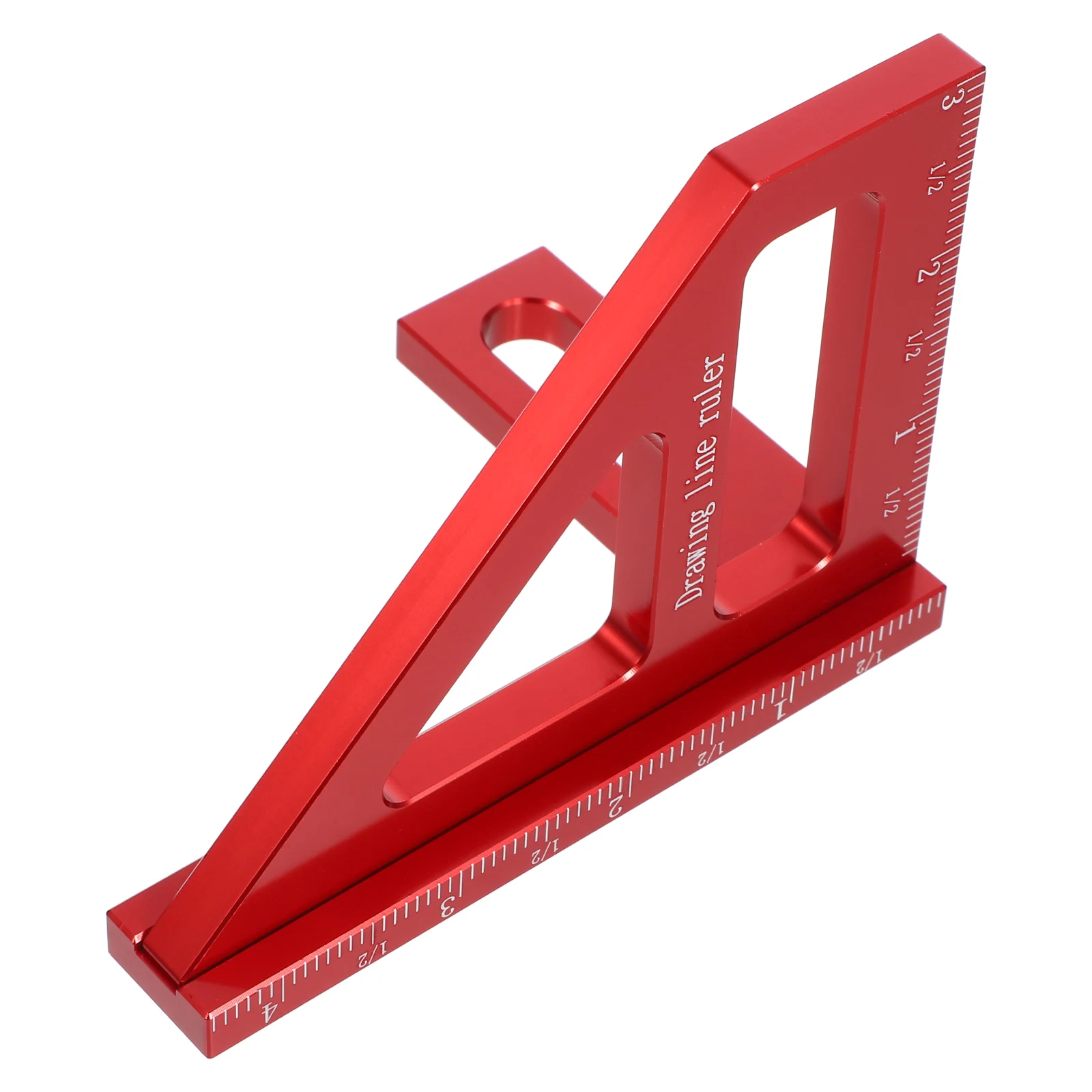 

Aluminum Alloy Multi Angle Measuring Ruler Woodworking Square Tool Red Small Carpenter Right Angle Protractor Miter Tool