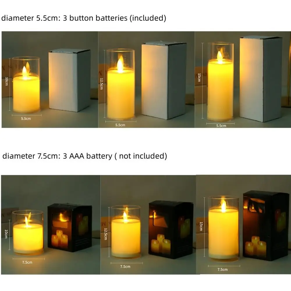 Picture 7: LED Electronic Flameless Candles Light Flickering Wick 3D Effect Flickering Candle Battery Powered Home Festival Party Decoratio