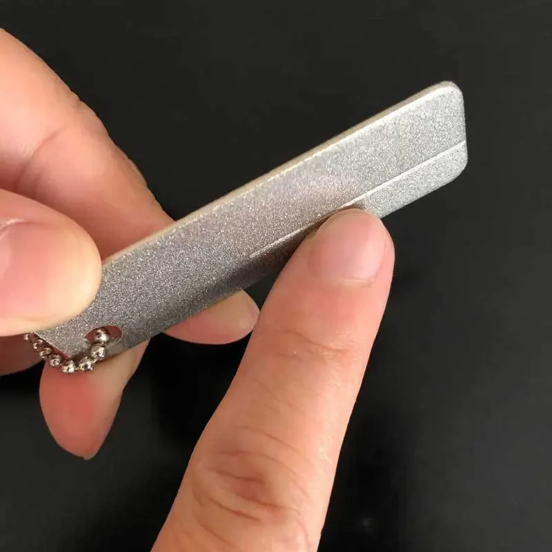 الصيد هوك مبراة المحمولة الماس حجر خطاف الصيد شحذ أدوات سكين المشحذ المفاتيح لملحقات الصيد في الهواء الطلق #5