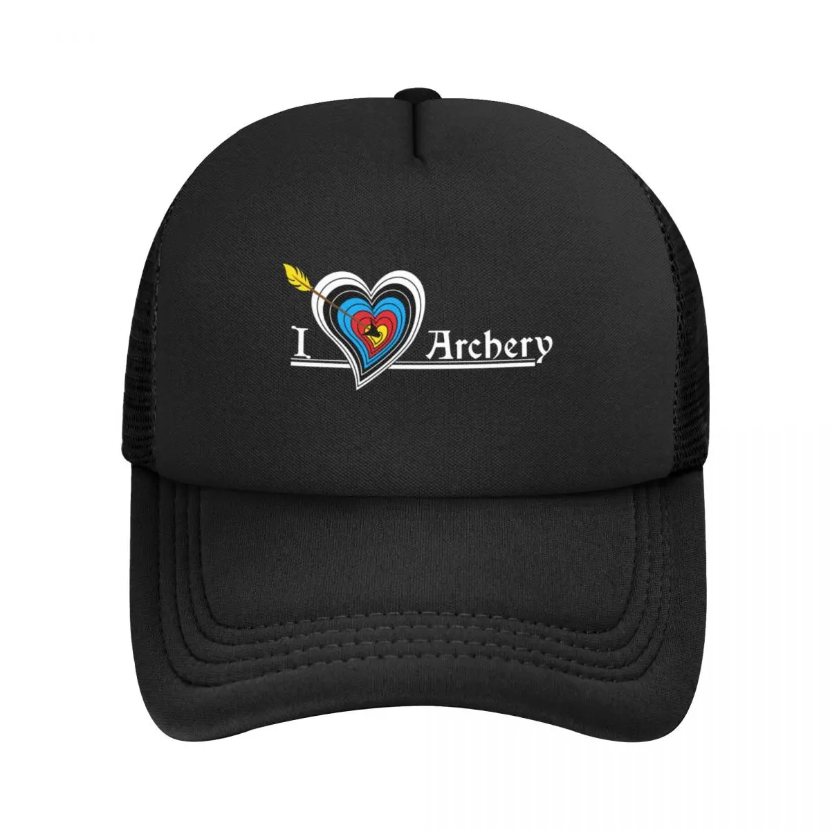 Archery Target Heart Lover Baseball Caps Mesh Hats Adjustable Outdoor Adult Caps