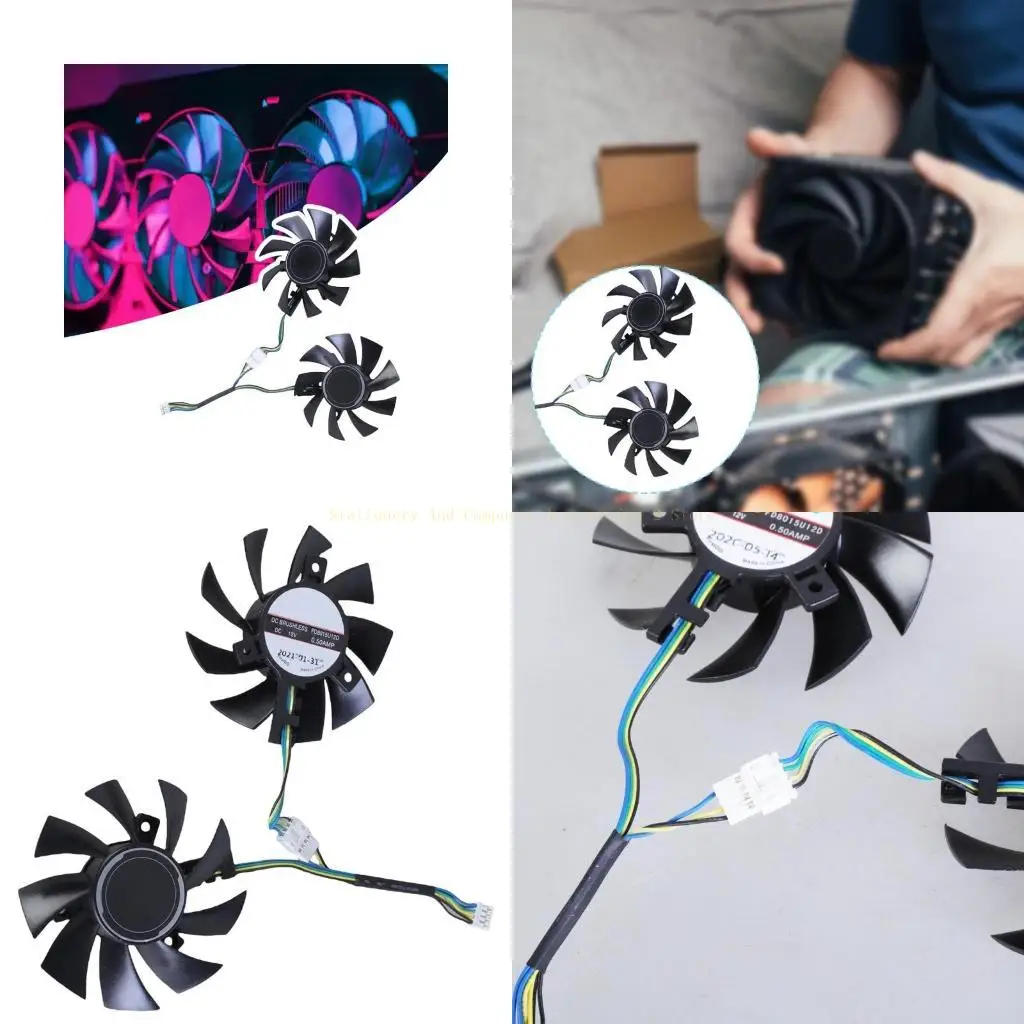 

Coolers Fan for GTX1660Ti RTX2060 GAMING OC VGA Fan Graphics Card Cooling Fan 12V 4Pin