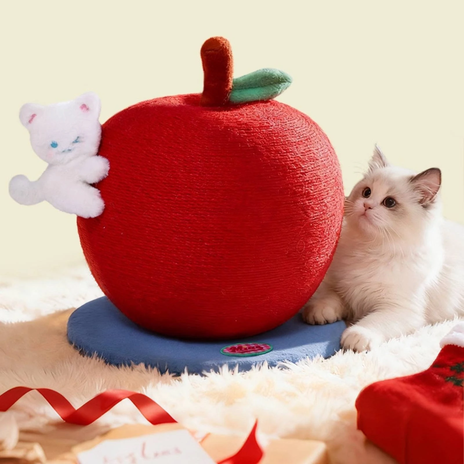 

Christmas Feline Tree Space-Saving Feline Scratching Post Apple Scratching Post Easy Assembly Pet Furniture Heavy-Duty