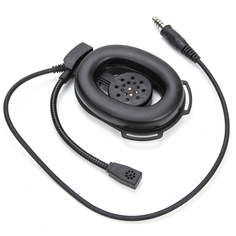 Black HD01 Tactical Bowman For Elite II Radio Headset Earpiece Microphone For Two Way Radio Walkie Talkie