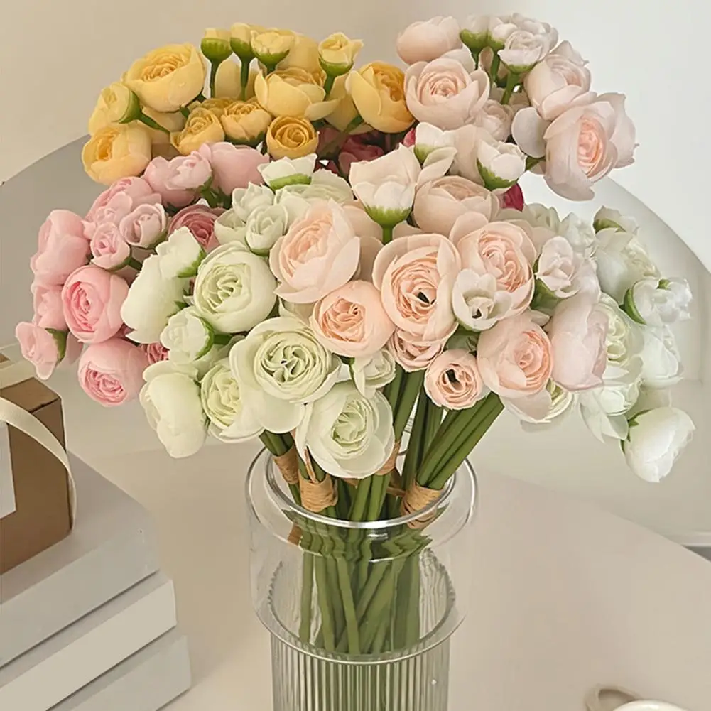 

Artificial Flowers 6 Pcs Artificial Flowers Long Stem Silk Blooms Realistic Faux Floral Arrangements for Wedding Party Dining