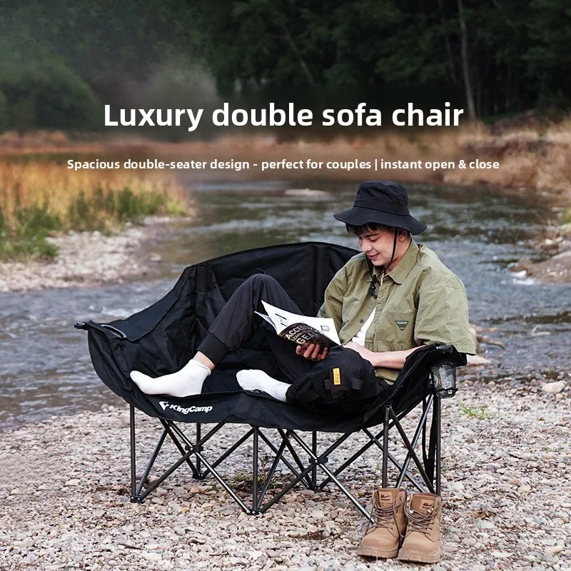 Folding chair, balcony bedroom leisure sofa household double sofa, enlarged sofa folding chair
