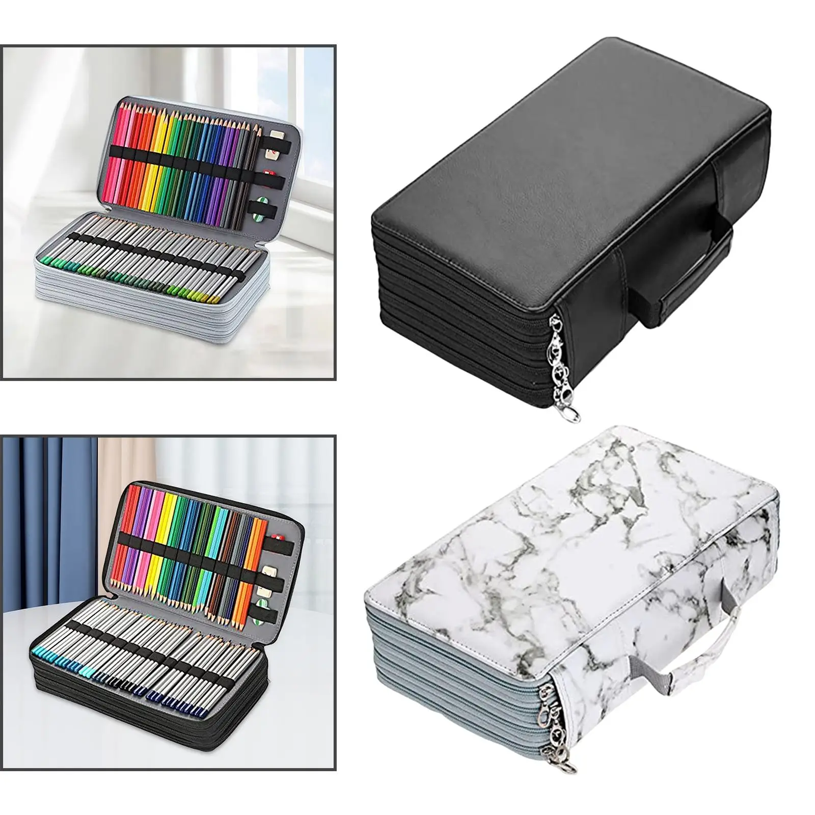 Imagem -06 - Slots Colored Pencil Organizer Pencil Wrap For Colored Pencils Makeup Brushes Stationery 300