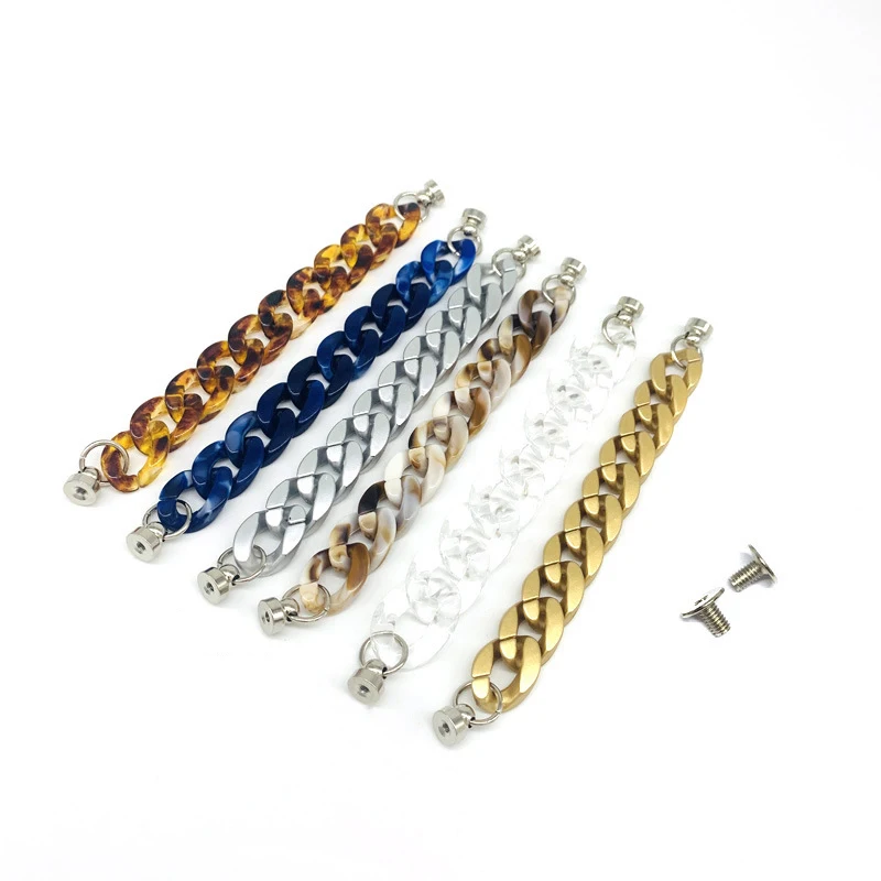 1pcs 15cm Long Plastic Chain Buckles Personality Mobile Phone Case Anti-skid Decorative Chain Bag Purse Hardware Accessories DIY