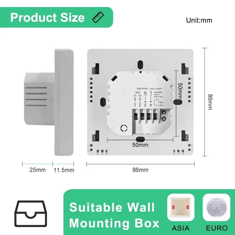 Smart Life WiFi Thermostat Home Electric 230v Water Heating  Boiler Flexible Control PC Hotel Floor Heating Systems for Room