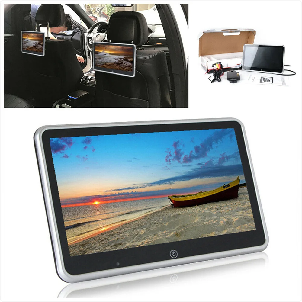 10.1 Inch Ultra-thin Car Headrest Monitor MP5 Player Mirror Link Android FM HD 1080P Video Screen With USB/SD Multimedia Player