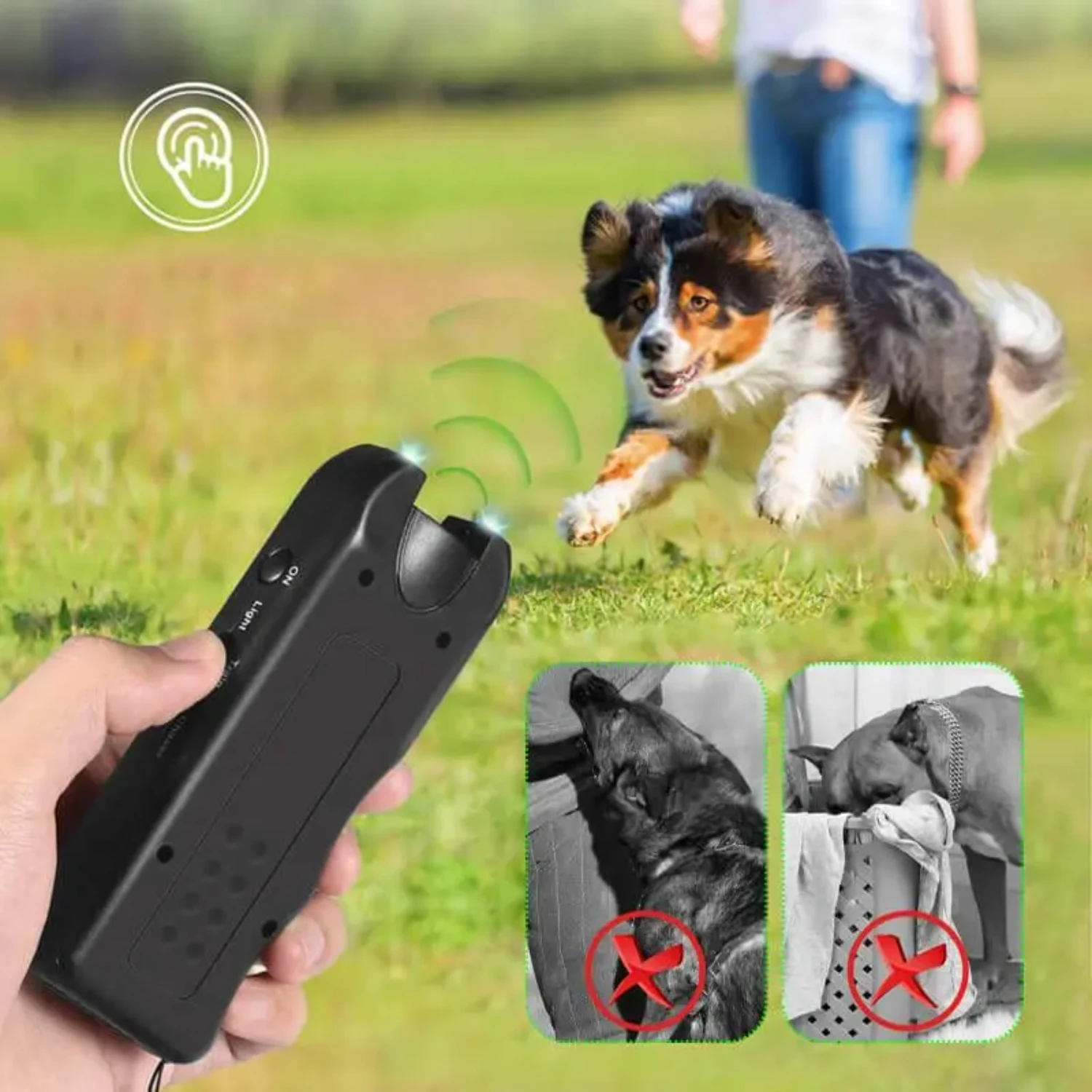 Effective Portable Ultrasonic Handheld Dog Repeller - Reliable Barking Prevention with Advanced Sonic Driver Technology - Lumino