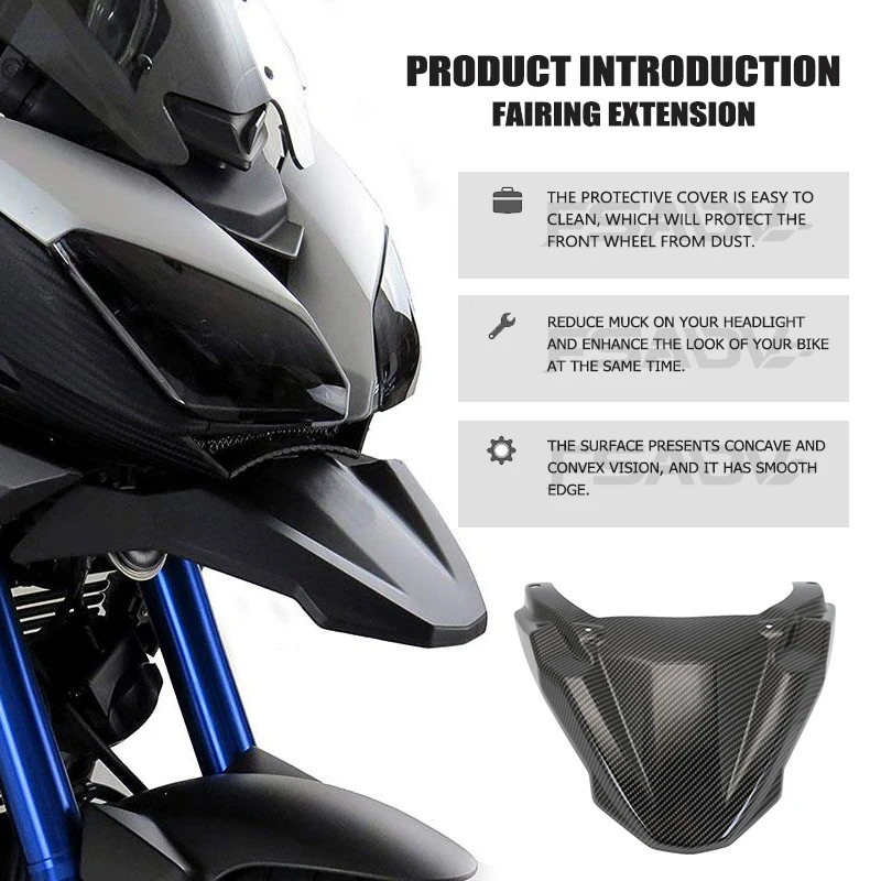 Motorcycle Accessories Front Fender Beak Cowl Guard Extension For Yamaha MT09 Tracer 900 GT FJ09 2015 2016 2017 2018 2019 2020