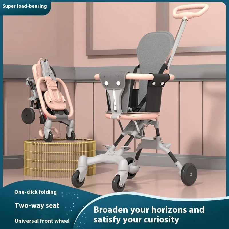 

Ultra-Compact Foldable Stroller - One-Second Collapse Baby Pushchair, Lightweight Reversible Travel System for Toddlers