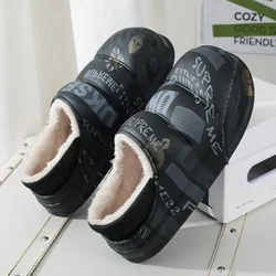 Winter Men's Slippers Plush Keep Warm Designer Sandals Waterproof Shoes for Men Light Soft Comfort Luxury Home Slippers 2021 C03