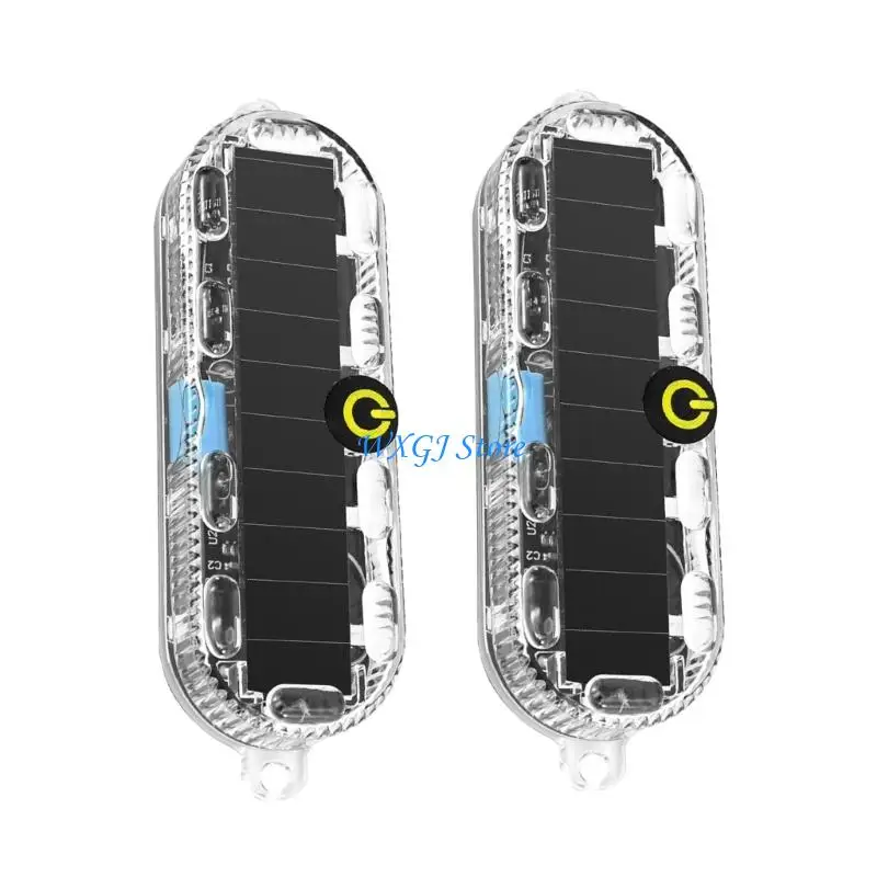 

37JE Multicolor Solar Warning Light Vibration Activated Automotive Safety Lamp Device
