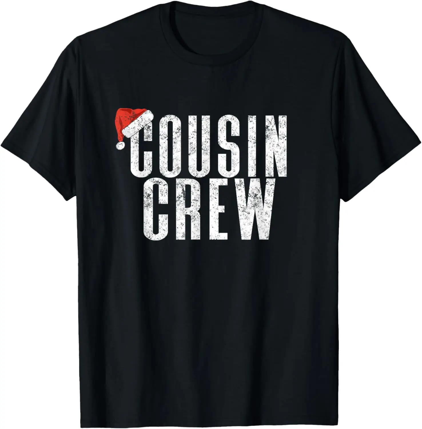 

Рождественская футболка с шляпой Санта-Клауса в стиле ретро Crazy Cousin Crew