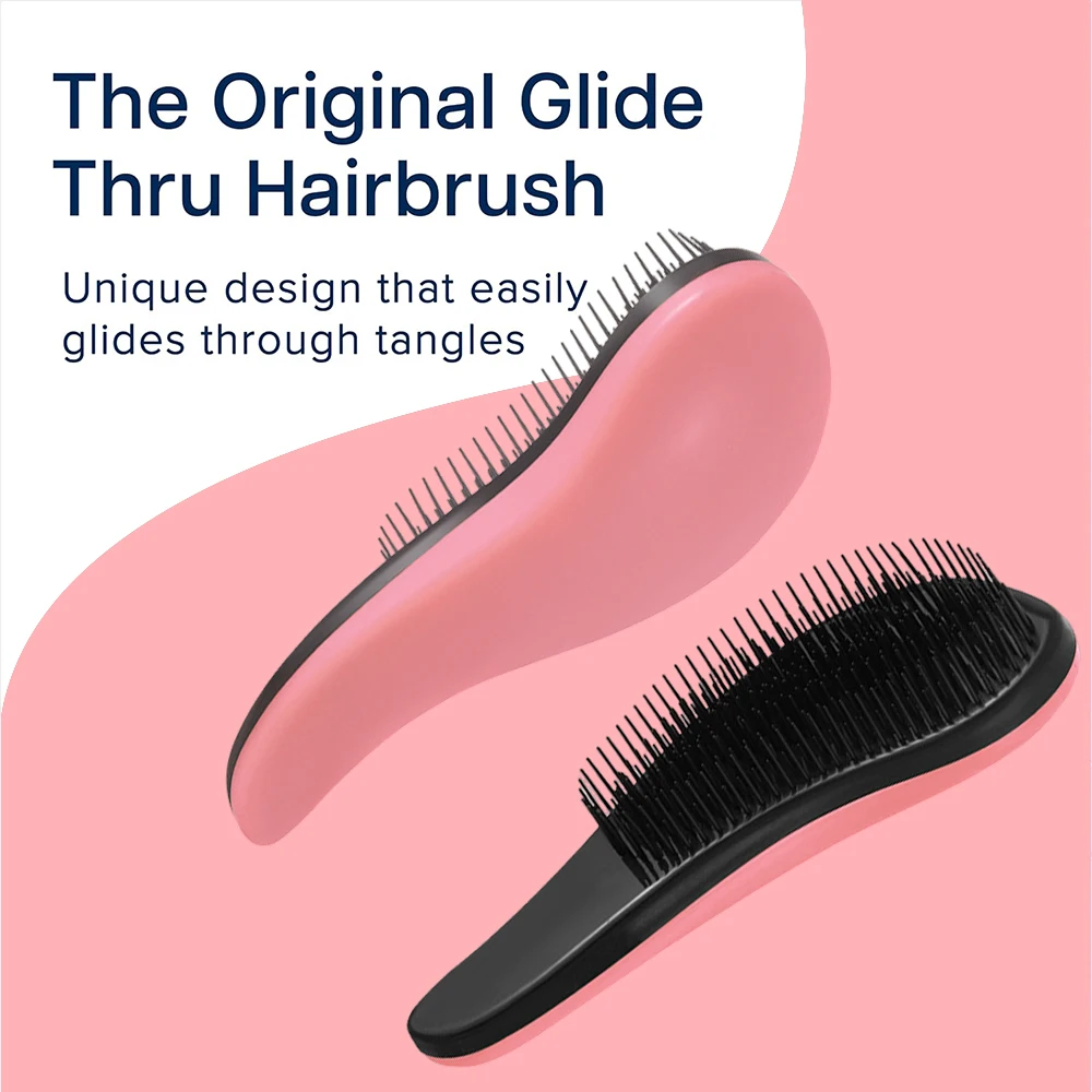 

Glide Thru Detangling Brush Detangler Brush for Straight Natural Curly Straight Gentle Hair Brush for Adults Women Wet &Dry Hair