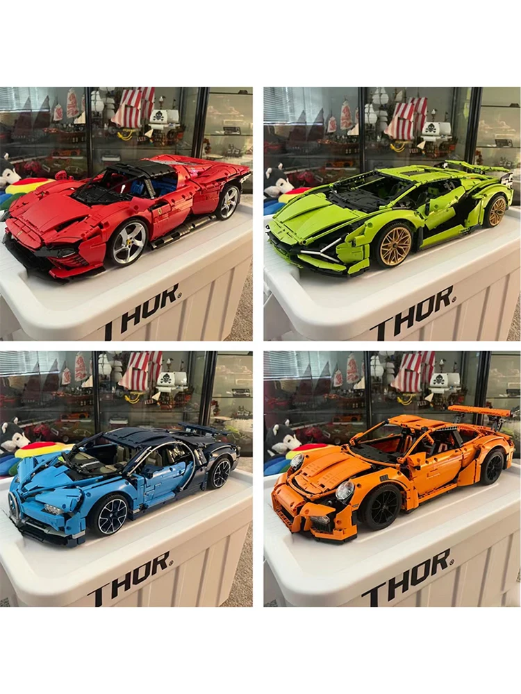 Compatible 42143 42115 Super Sprot Car Technical Model Building Blocks for Adults Bricks Toys for Boys Constructor Gifts Kids