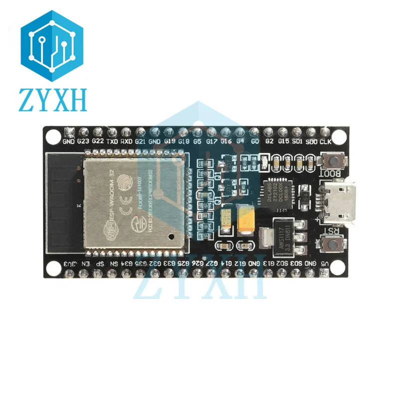 Versi baru ESP32 papan pengembangan CH9102X WiFi + Bluetooth daya ultra-rendah Dual Core ESP-32S ESP32-WROOM-32D ESP32-WROOM-32U
