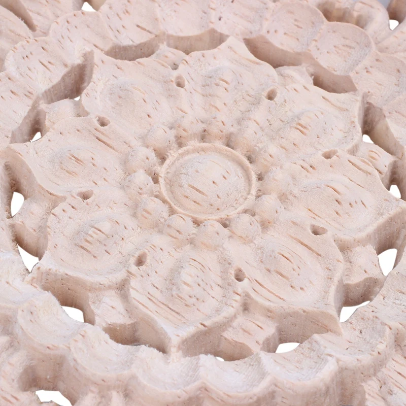 Lotes de madeira esculpida longa onlay apliques sem pintura flor paredes armários porta decoração tipo: 15cm tipo a