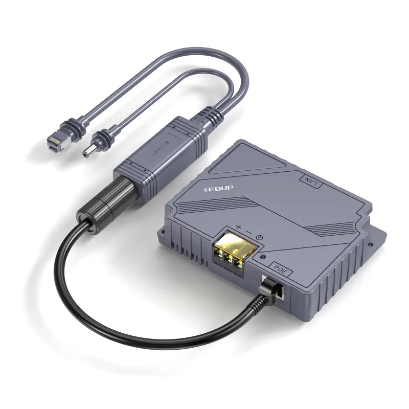 

EDUP 150W Gigabit PoE Injector&100W Isolated PoE Splitter Kit 3-in-1 Passive PoE Adapter for Starlink Mini,Surge&ESD Protection