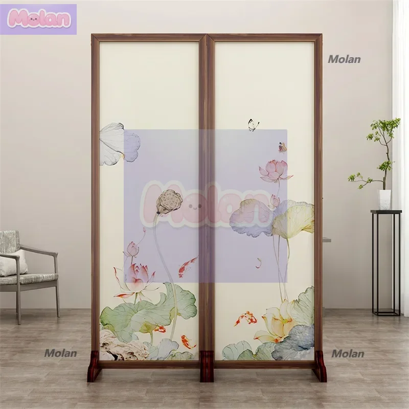 

New Chinese screen partition solid wood entrance entrance bedroom hall block bathroom door living room sofa seat screen