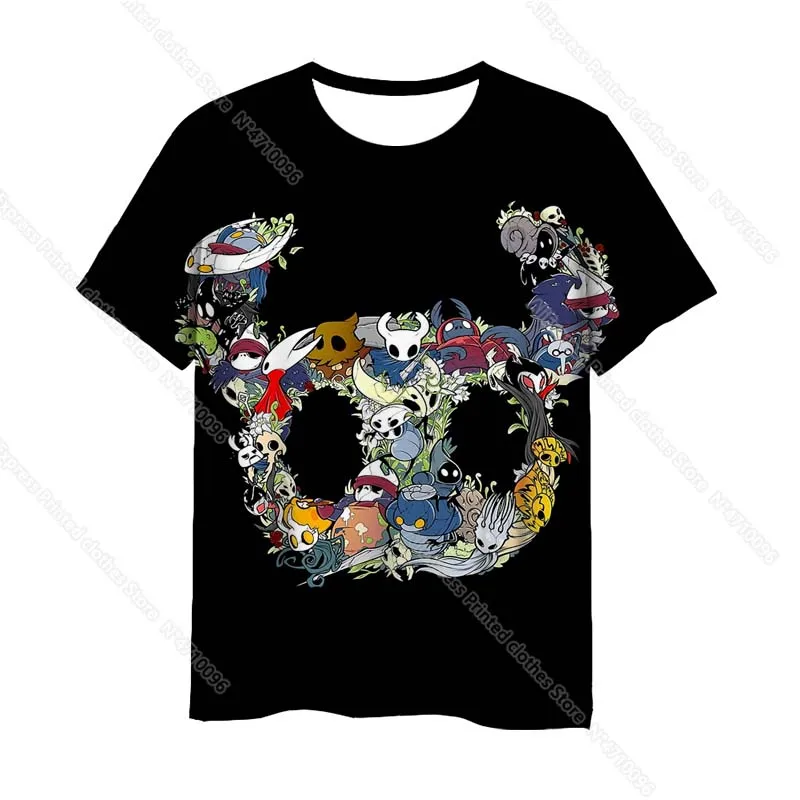 Summer 3D Hollow Knight T-shirts Men Cartoon Anime T Shirts Harajuk Short Sleeves Male Tshirts Camiseta Tees Unisex Streetwear