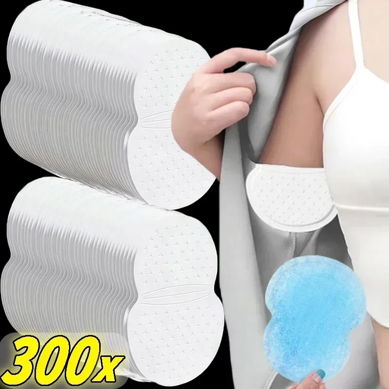 300-個ユニセックス汗パッド夏用消臭剤脇の下抗汗汗パッド使い捨て脇の下吸収便利なシールドパッド