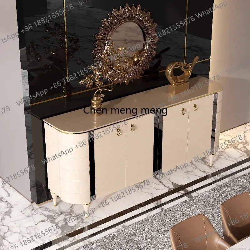 E182 Italian sideboard, living room, high-end tea storage cabinet, modern marble entryway