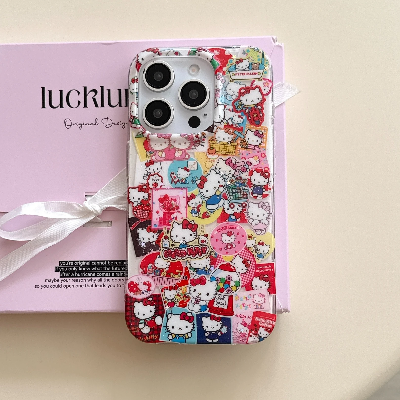 

Cute Cartoon Sanrio Hello Kitty Mobile Phone Case for IPhone 16ProMax 16Pro 16 15 14 13 ProMax Phone Case