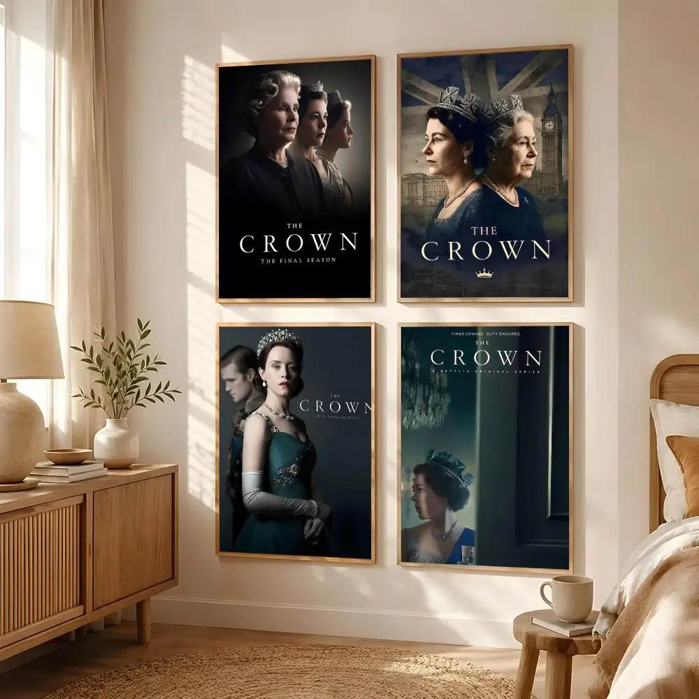 T-The Crown Poster Poster All-match HD Waterproof Self-Adhesive Wall Art Sticker For Home Bedroom