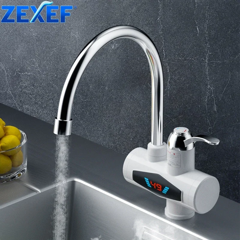 

ZEXEF электрический кран для горячей и холодной воды с датчиком, смеситель для мгновенного вращения на 360 градусов, душ, бытовая техника, раковина, кухонная утварь