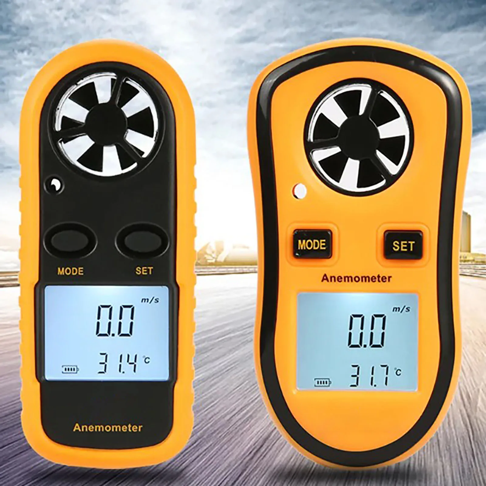เครื่องวัดความเร็วลม Chill Tester Velocity Gauge เครื่องวัดความเร็วลมแบบดิจิตอลสําหรับอุตสาหกรรมการเกษตรเครื่องวัดความเร็วลมแบบดิจิตอล Wind Chill Tester