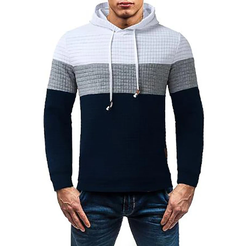 Men\'s Hoodie Pullover Sweatshirt Hooded Color Block Drawstring Sports & Outdoor Casual Streetwear Sportswear Basic Fall Winter