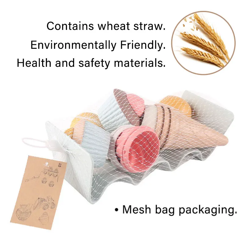 Jouets de plage de sable pour enfants, simulation de gâteau à la crème glacée, bulldozer modèle E27, paille de blé, jeu de bord de mer d'été, jeu d'eau de sable