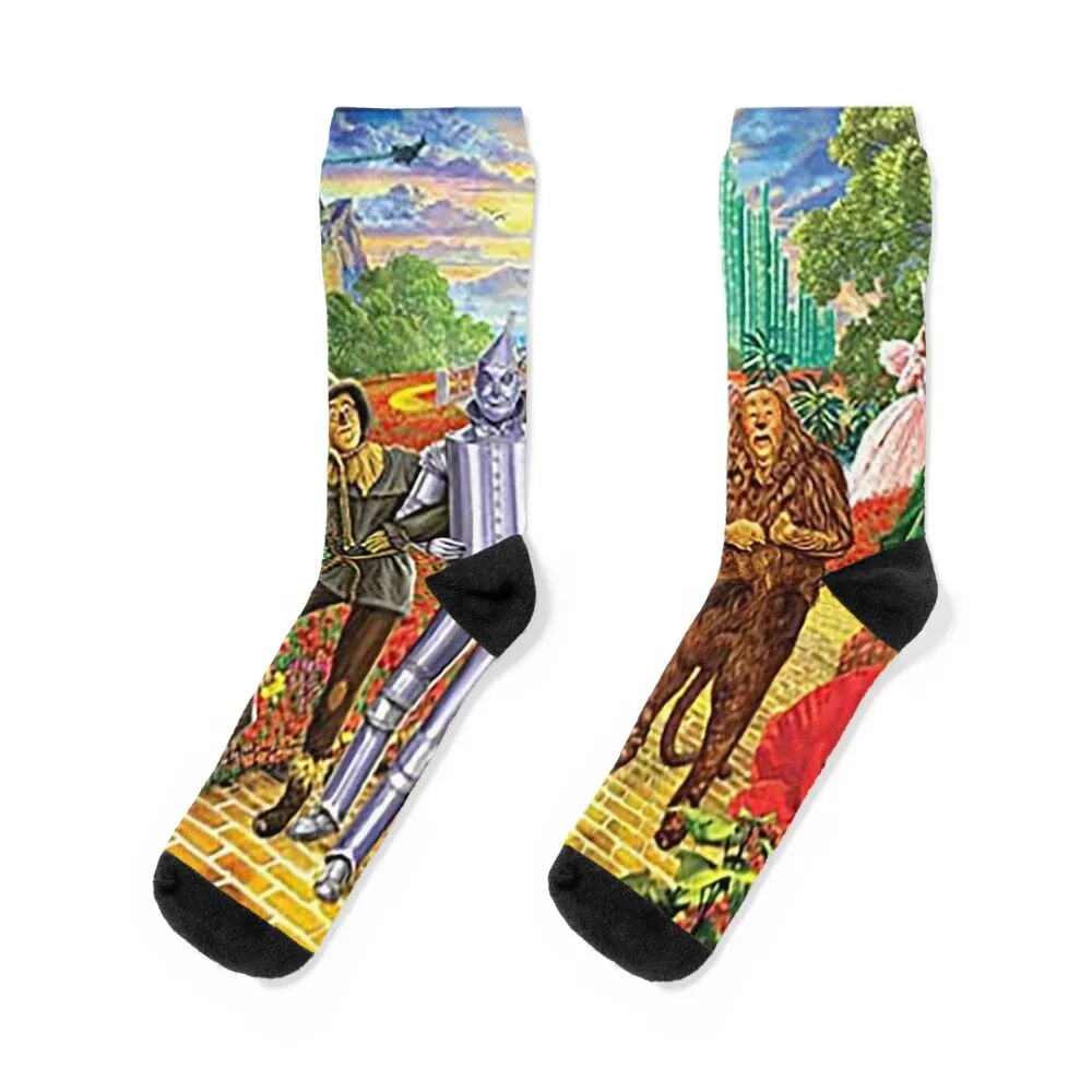 

Follow The Yellow Brick Road - Wizard Of Oz Socks moving stockings snow man New year's Men Socks Luxury Brand Women's