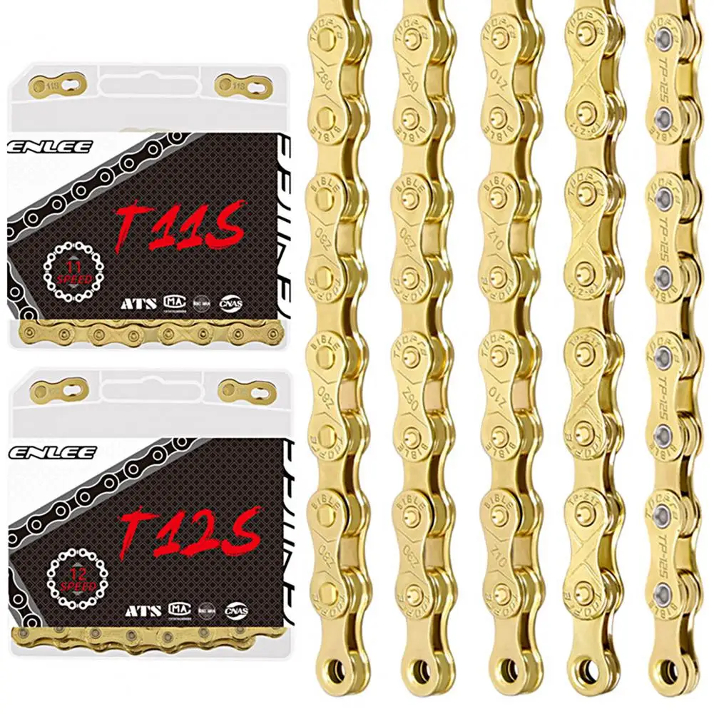 8/9/10/11/12s Bicycle Chain Full Plating Heat Treatment Double X Bridge Type Chain Piece Mountain Bike Chain Electroplated Chain